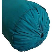 Saffron Bolster Cover 8" Diametr 20 cm Diameter Teal Blue, 8x32 20 cm x 81 cm