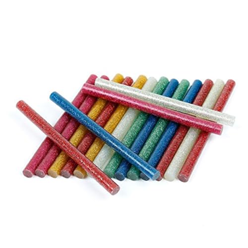 Gogogmee Glitter Stick Glue 200 Pack Hot Melt Glue Sticks Glitter Versatile for Art Craft and Home Decor Random Color