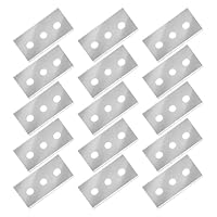 15pcs Herdkratzer Ersatzklingen Ceranfeldschaber Metall Schaber Klingen für Schaber Ceranfeld Herdschaber Ceranfeld Kochfeld Schaber Glasschaber Ceranfeld Edelstahl,42 * 22mm,Silber