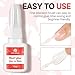 UNA GELLA Super Strong Nail Glue for Nail Tips Acrylic Nails Press On Nails Nail Bond Brush On Long Lasting Nail Glue for Broken Nails Repair Fake Nails Tips Nail Adhesive Bond 10ml/0.33oz