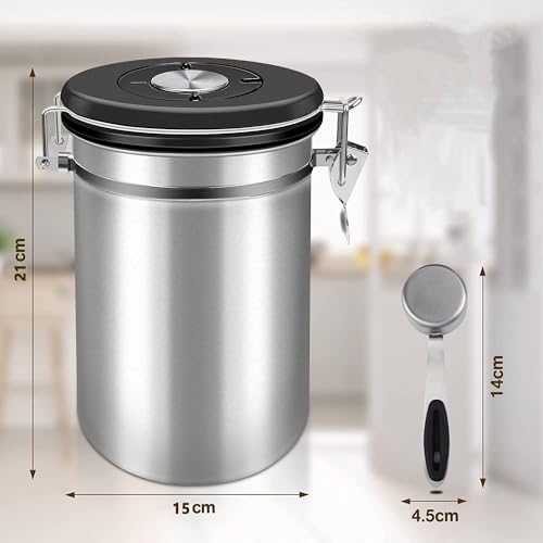 Boite a Cafe Hermetique 2.8L pour Grains de Café de 1kg...