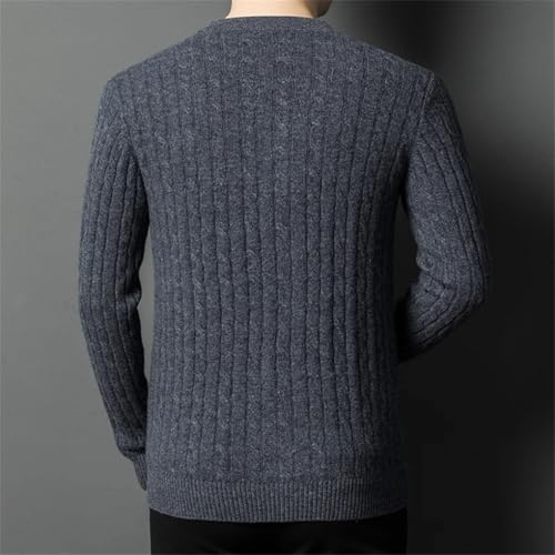 Mens Wool Cardigan Sweater Long Sleeve V Neck Solid Color Casual Knit Cardigan Buttons Down Sweater2