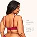 Adore Me Emmeline Unlined Underwire Bra - 30A-38DD High-Neck Lace Bra for Women with Stud Detail & Adjustable Straps, Dark Red 2, 36A