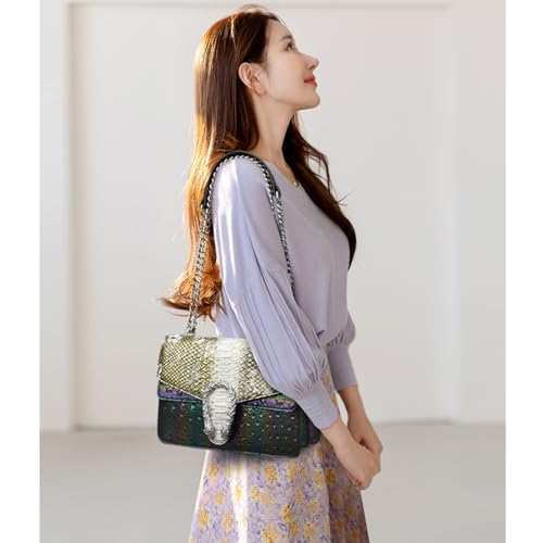 Eslcorri Satchel Purse and Crossbody Bags for Women, Leather Chain Vintage Evening Clutch Shoulder Handbags2