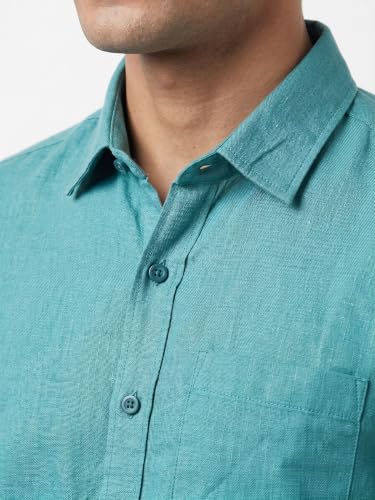 Image of Men's Regular Fit 100% Cotton Solid Casual Shirt