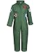 Kids Fighter Pilot Costume - Air Force Flight Suit with Aviator Sunglasses & Tag & Belt for Boys Girls Roleplay Dress Up 6-7 Years