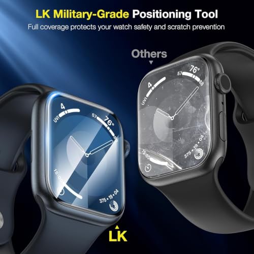 Image of iGluz Acrylic Screen Guard Protector Compatible for Apple Watch Series 7 / Series 8 / Series 9, 41Mm (Pack of 2) | Edge to Edge Full Screen Coverage | HD Clear Transparent | Scratch Resistant | Bubble Free | Easy Installation Kit Included