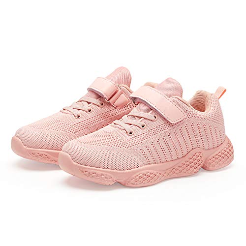 Casbeam Kids Breathable Sneakers Mesh Lightweight Easy Walk Casual Sport Strap Athletic Running Shoes For Boys Girls 050 All Pink 29 #TOP2