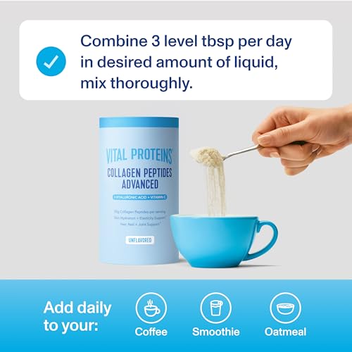 Vital Proteins Collagen Peptides Advanced with Hyaluronic Acid & Vitamin C, Unflavored, 12 Servings — view 9