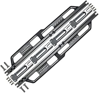 Aluminum Side Steps (Silver Inlay Version) for Axial 1/6 SCX6 Jeep JLU Wrangler AXI05000 - 18Pc Set Gray Silver