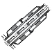 Aluminum Side Steps (Silver Inlay Version) for Axial 1/6 SCX6 Jeep JLU Wrangler AXI05000 - 18Pc Set Gray Silver