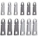 WXJ13 12 Pieces Zipper Head Luggage Accessories Leather Special Zipper Pull Card Detachable Pull Tab,2 Sizes, 2 Colors