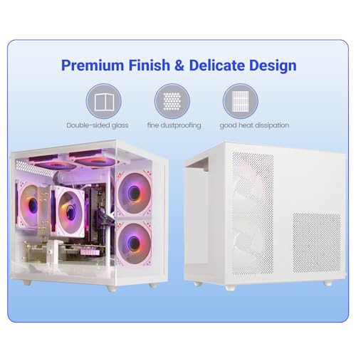 Image of suevery Gaming PC Desktop,Ryzen 5 5500 RX 6500XT 4G,16GB DDR4,512 SSD