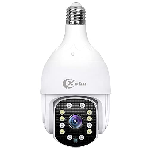 XVIM 3 Inch Light Bulb Camera, 2.4Ghz WiFi Camera, 1080P Wireless Camera for Home Security,PTZ Wireless Security Camera, 2 Way Audio, Motion Detection, Color Night Vision, App Control XVIM 3 Inch Light Bulb Camera, 2.4Ghz WiFi Camera, 1080P Wireless Camera for Home Security,PTZ Wireless Security Camera, 2 Way Audio, Motion Detection, Color Night Vision, App Control