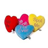 Midlee Candy Heart Valentine's Dog Toy- Set of...