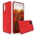 SURPHY Etui kompatybilne z Galaxy S20 Plus etui, płynna guma żelowa odporna na zarysowania Galaxy S20 Plus etui z miękką tkaniną z mikrofibry poduszka do Galaxy S20 Plus 6,7" (2020) (czerwona)