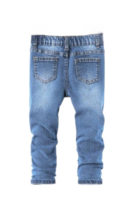 Boys Denim Jeans, Medium Stretch, Elastic Waist Line.2