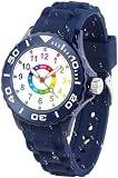 DTKID Orologio Bambini Analogico, Ghiera Girevole, Silicone (Blu)