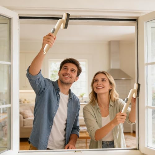 Cepillos de limpieza para espacios estrechos y grietas con dispensador 3