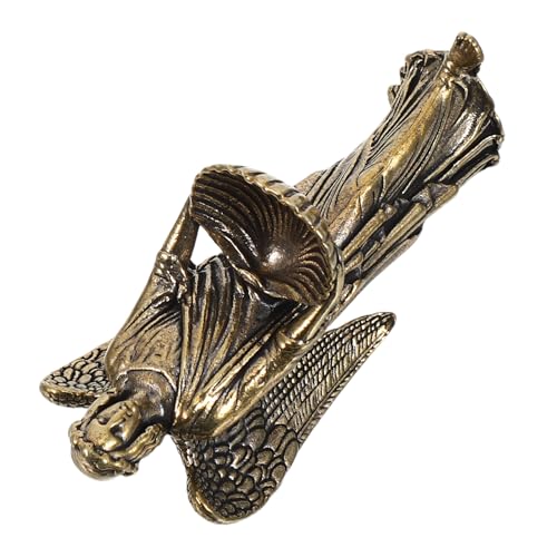 GLEAVI Escultura de Alas de Ángel Guardián de Latón Simétrica, Figura Decorativa para Mesa Tamaño Grande, Adorno Religioso para Navidad, Bodas y Oficina, Estatua de Protección