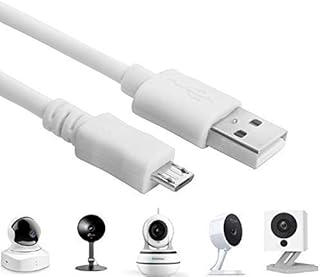 Power Cable for WyzeCam,WyzeCam Pan,YI Camera,NestCam Indoor,Netvue,KasaCam Indoor,Furbo Dog,Blink,USB to Micro USB Charging Cord for Security Camera (10m)