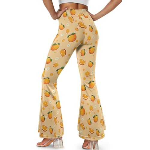 Irisjudy Boho Tribal Women Flare Wide Leg Leggings Ditsy Floral High Waist Yoga Pants Split Hem Sunflower Pilates Yoga Pants3