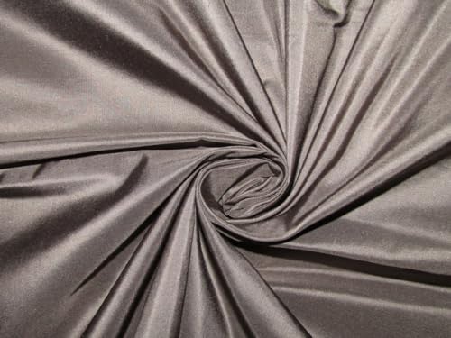 Tissu taffetas 100% pure soie couleur cendré TAF334 pour haute couture