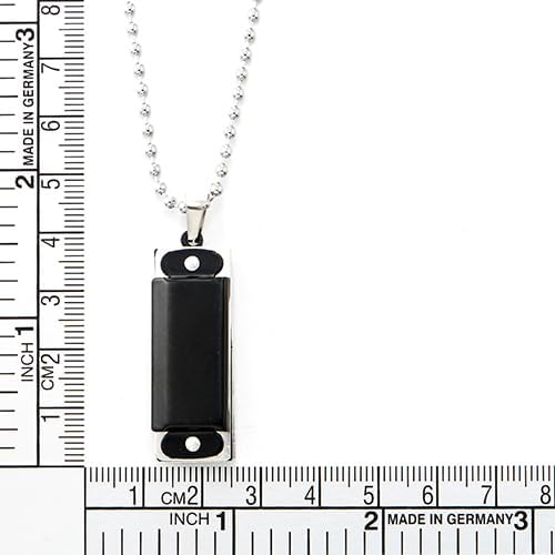 COOLSTEELANDBEYOND Mini Harmonica Necklace for Men, Musical Instrument Pendant, Unique Jewelry - Image 4