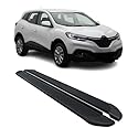 OMAC Seitenschweller Trittbretter Schweller kompatibel mit Renault Kadjar 2015-2025 Alu Schwarz