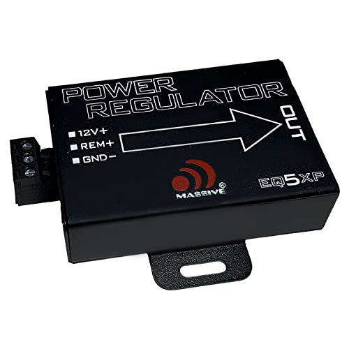 Image of Massive Audio EQ5XP | 5-Band Car Audio Parametric Equalizer with 9V Line Driver, Subwoofer Control & Adjustable Fader - in-Dash EQ for Pro Sound Tuning