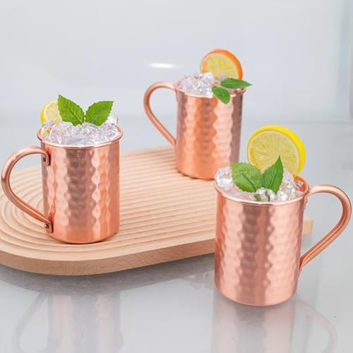 Taza Copper Moscow Mule Durable con Textura Martillada Platinada para Cerveza y Café miniatura 4