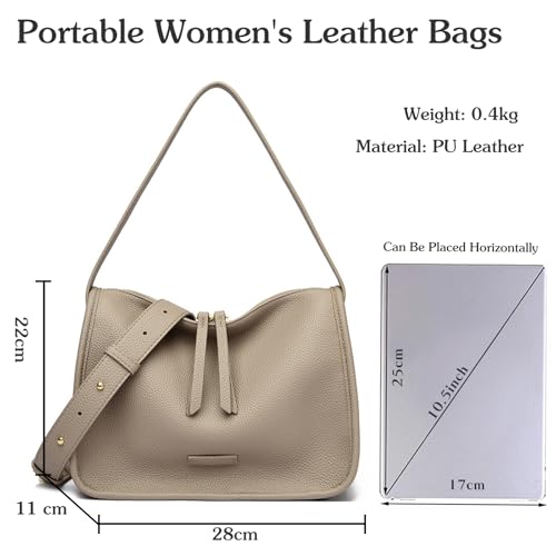 Bolso de mano para mujer de cuero PU Corios gris miniatura 3