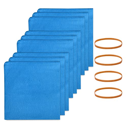 9 Reusable Dry Filter Bags 25-1217 for Stanley 1-5 Gallon Wet/Dry Vacuum, with 4 Retaining Bands