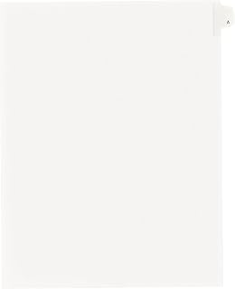 Avery Individual Legal Exhibit Dividers, Allstate Style, A, Side Tab, 8.5 x 11 inches, Pack of 25 (82163)