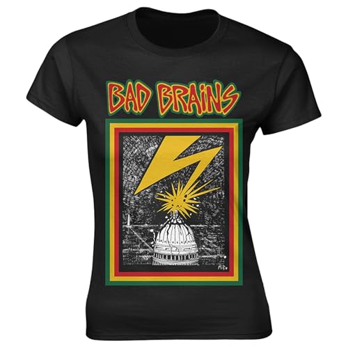 T-shirt Bad Brains femme noir S haut de prêt-à-porter musical imprimé