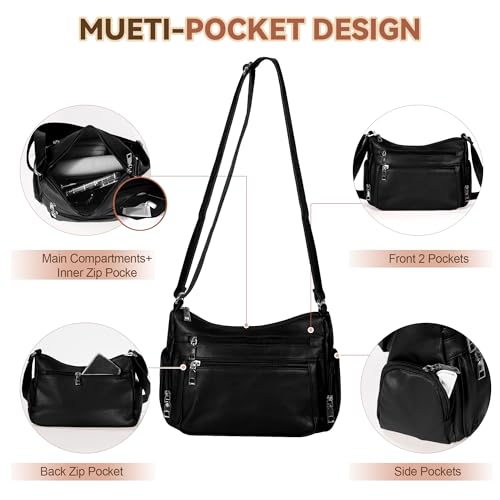 Crossbody Purses for Women PU Leather Shoulder Handbags Lightweight Waterproof Travel Bag Ladies Pocketbooks4