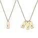 Personalized Initial Necklace for Mom, Women, Wife, Grandma - Custom Family Jewelry, 1 2 3 4 5 Letter Charms for Multiple Kids & Grandkids - Easter, Birthday, Mother’s Day Gift - 18K Gold Rose Silver