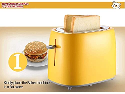 Dpliu Toaster Toaster 2 Scheibe, Kleiner Toaster mit hochliftigem und Breiten Schlitzen, 6 Farbtoneinstellungen, Abtauen… – Bild 3