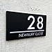 Customized Sign Outdoor House Numbers Plate Personalized House Number Plaque Modern Acrylic Laser Cut 3d Home Number Address Plaques with Street Name for House (White gold)