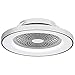 Mantra Iluminación. Modelo TIBET. Ventilador y plafón de techo de 65 cm de diámetro en color plata. Fuente de luz LED 70W 2700K-5000K 3900lm. Ventilador 35W
