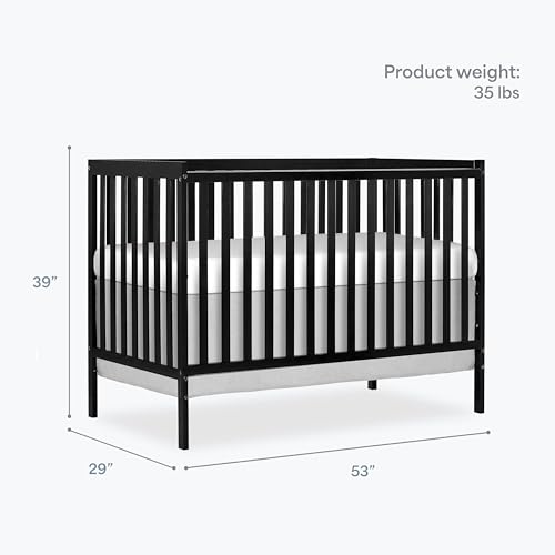 Image of Dream On Me Synergy 5-in-1 Crib, Toddler Bed in Black