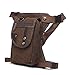 Shubb Tactical Drop Leg Bag Pack Fanny Bag Pack Canvas for Men and Women (Brown 1)