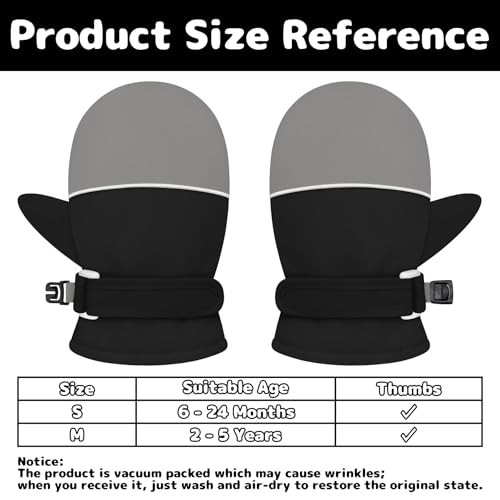 Toddler Snow Gloves Baby Mittens 6-12 Months Toddler Gloves 18-24 Months Waterproof Toddler Mittens 2T Baby Boy Mittens