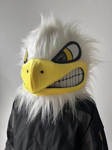 Lormaka Peluche Aquila Mascotte Testa Costume Animale Maschera Testa Adulto