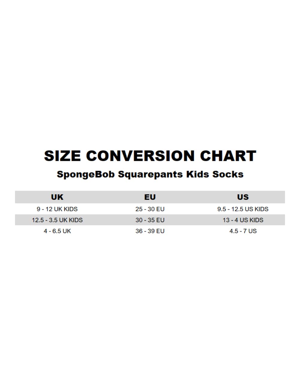 SPONGEBOB SQUAREPANTS Skarpetki 5 Pack Character Buty dla dzieci dziewcząt