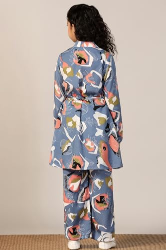 Image of Fashion Dream Girl's Rayon Abstract Printed Clothing Set|Co-ord Set|Casual Wear|Coordinate Outfit for Girls
