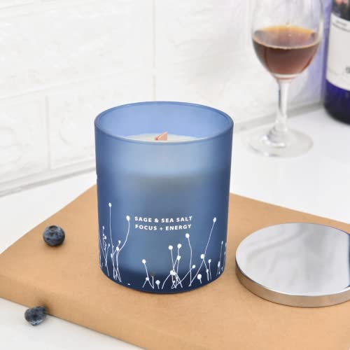 White Sage Sea Salt Candle | Sage Candles For Cleansing House | Candles For Home Scented | Sage Candle, Scented Candles For Men & Women, Energy Cleansing Candle, Relaxing Aromatherapy Scented Candle #TOP6