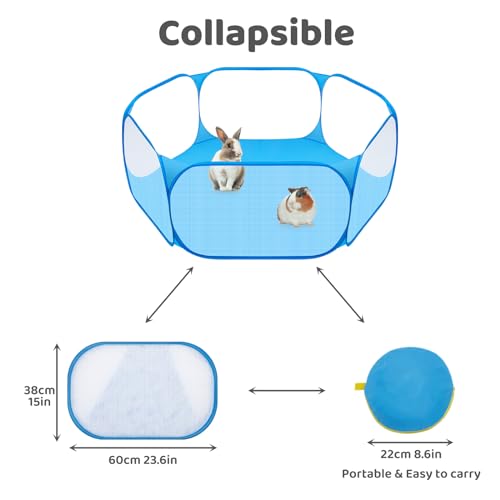 image for Amakunft Small Animal Playpen, Pop-Up Portable Play Yard for Guinea Pi