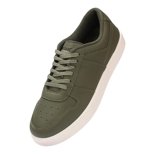 Image of Neeman's Men's Mono Court Sneakers | Lightweight Synthetic Casual Shoes with Cushioned EVA Sole | Flexible Walking & Everyday Comfort Sneakers