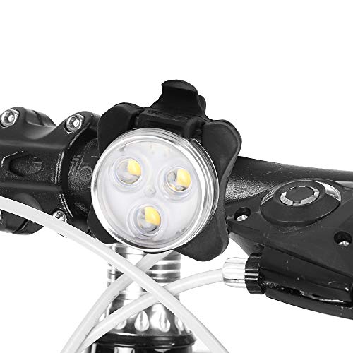 Andoer Conjunto de luzes de bicicleta à prova d'água USB recarregável para bicicleta dianteiro e tr